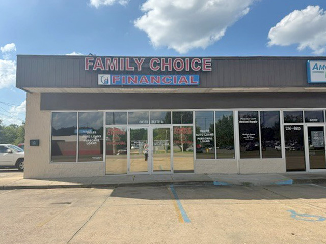 Family Choice Financial storefront in Amory, MS