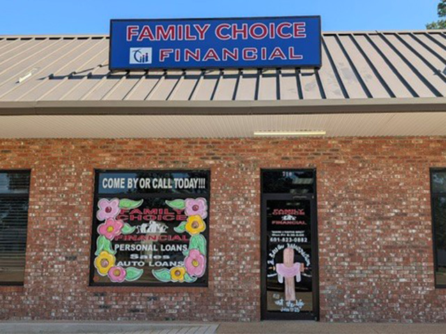 Family Choice Financial storefront in Brookhaven, MS
