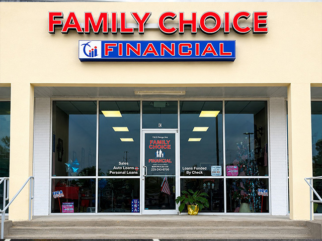 Family Choice Financial storefront in Denham Springs, LA