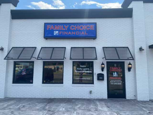Family Choice Financial storefront in Lexington, TN